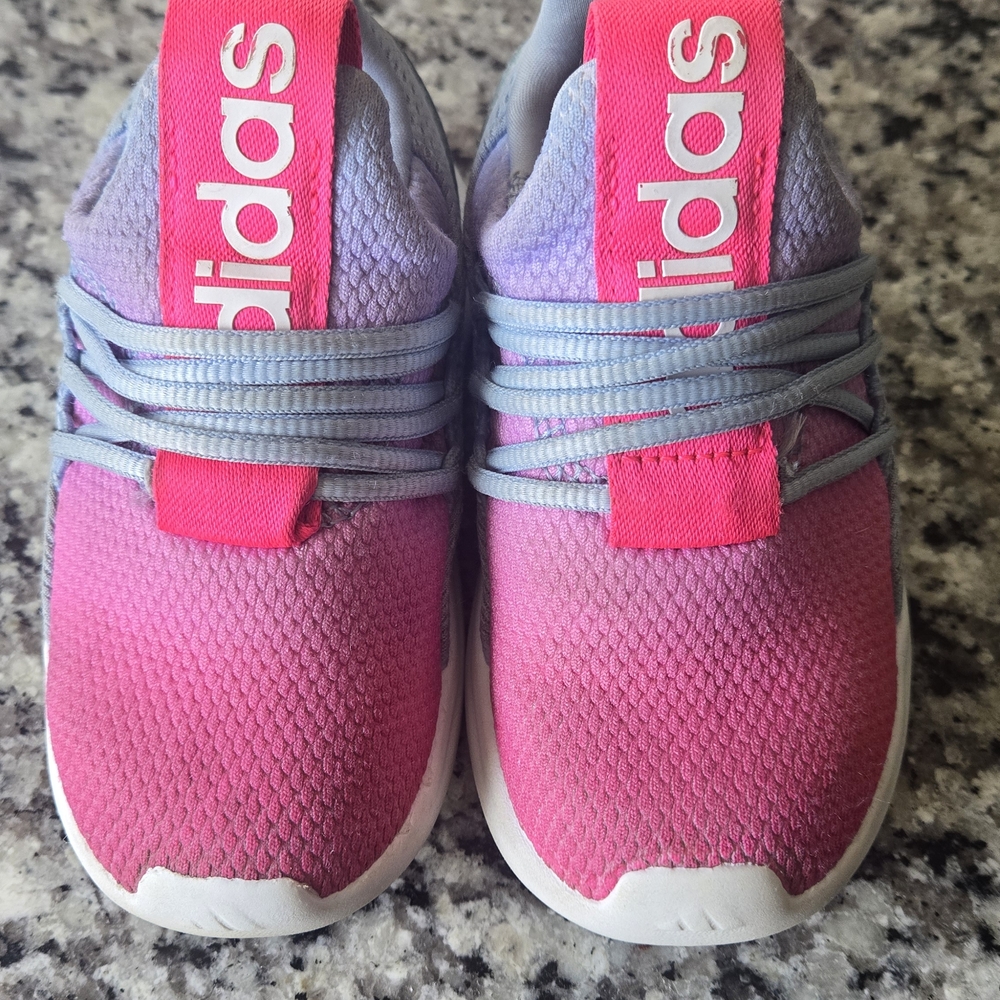 EUC Adidas Kids/Girls Pink & Purple Athletic Sneakers